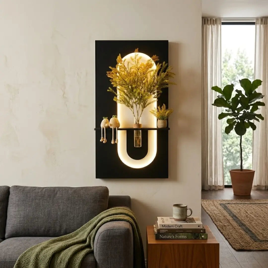 Tableau Lumineux "Eclipse" — Édition Noir