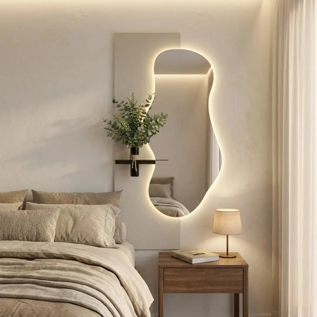 Miroir Lumineux "Silhouette" — Grande Taille