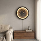 Tableau Décoratif Lumineux "Lune" — Design Circulaire Unique